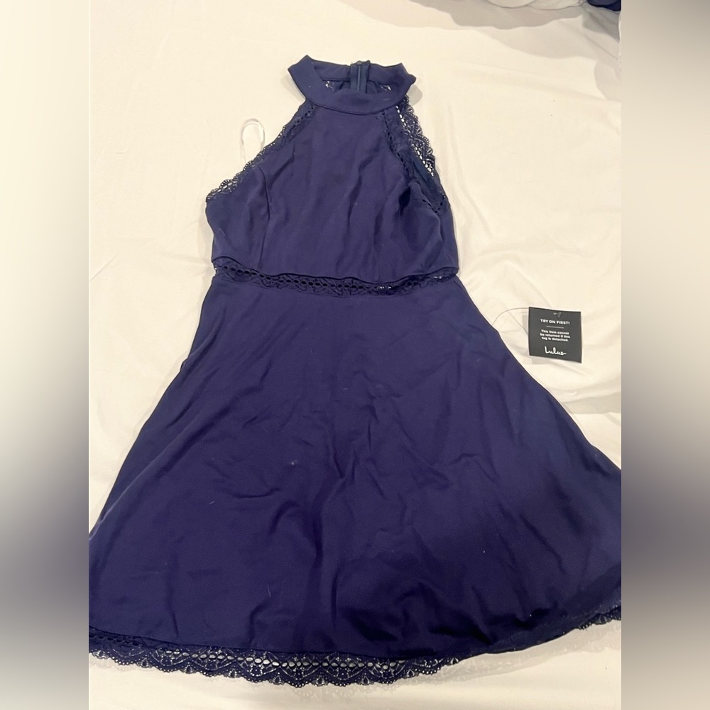 blue casual dress